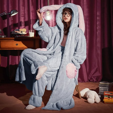 

DanceeMangoo Winter Pyjamas Loose Version Women Sleepwear Plus Size XXL Intensification Nighty Plush Set Medium Style Hooded Pajamas женский
