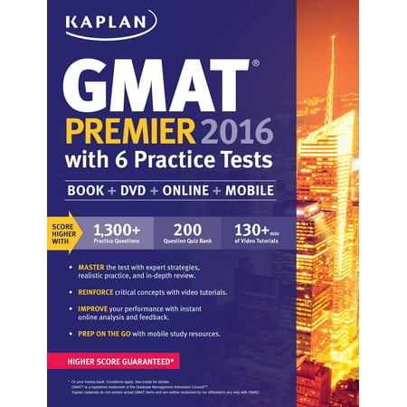 Kaplan Gmat Premier 2016 With 6 Practice Tests Book