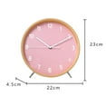 thumbnail image 2 of Table clock wooden silent battery power supply-table clock round children's wall clock, 2 of 5