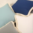 thumbnail image 4 of 2pcs Solid color linen pillow cover-suitable for sofa, bedroom and cycling.-white-45*45cm-white, 4 of 5