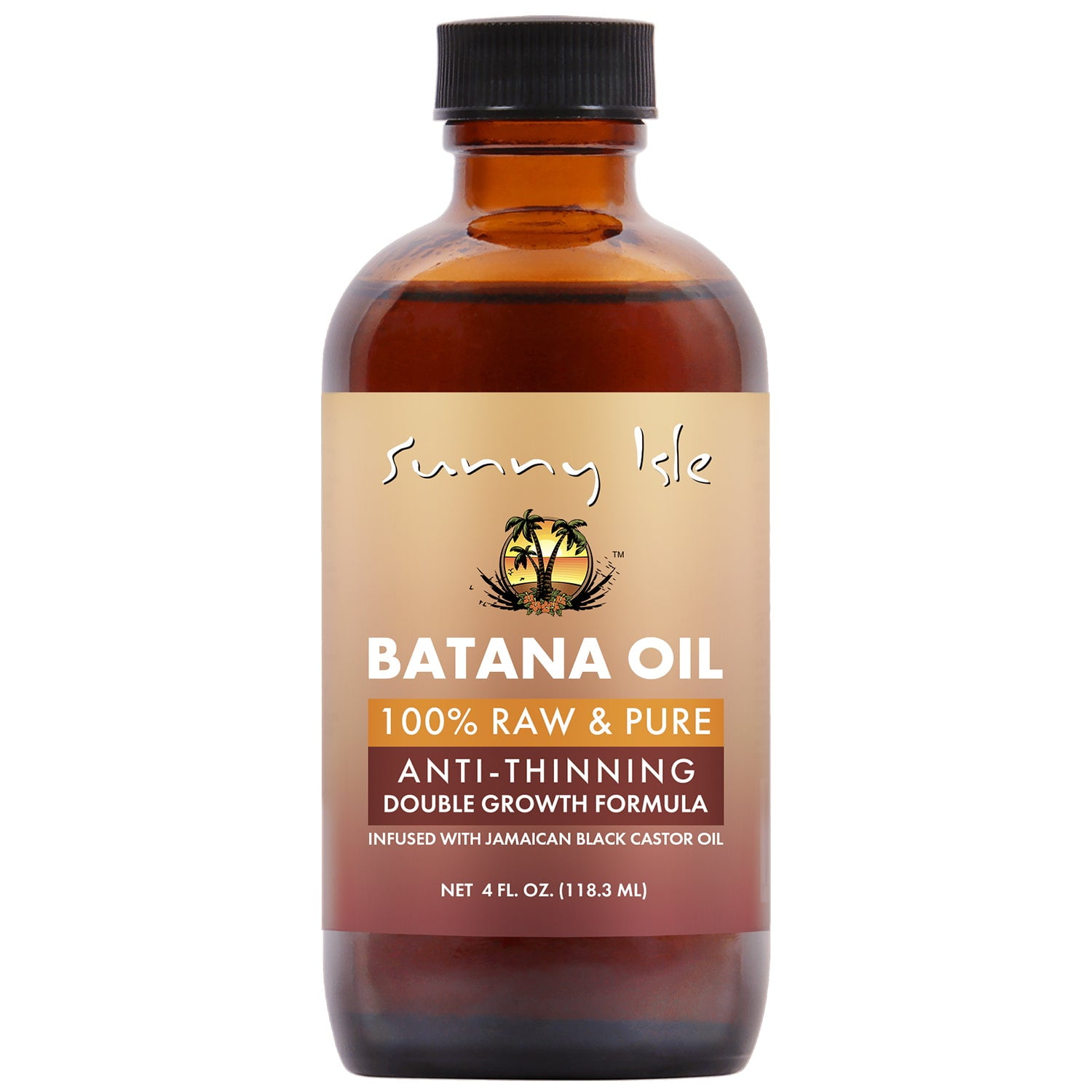 Sunny Isle Batana Oil Infused With Jamaican Black Castor Oil - Anti-Thinning - 4 fl oz