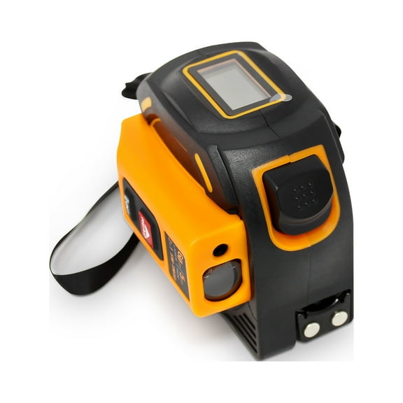 HISS 2-in-1 Laser Tape Measure, 196 ft/60m, Metric & US Units, LCD Display
