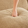 thumbnail image 5 of LiviNest Armless Teddy Fabric Sofa with Pillow, No Assembly Required, Compact Single Seat Couch for Small Apartment Living Room, Camel, 5 of 6