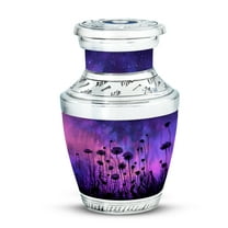 Yatskia Purple Daisy Urn for Ashes for Women, Memorial Keepsake Urns for Human Ashes Adult Man, Funeral Burial Urns for Adult Ash, (Tasty Pack of 1, 3 Inch)