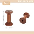 thumbnail image 6 of 8pc Wood Thread Bobbins for Embroidery and Sewing Machines Coconut Brown 60x35mm DIY DIY, 6 of 6