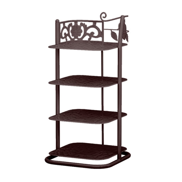 Irfora Estante para zapatos multifuncional de 4 capas Estante para zapatos Estante para zapatos de hierro Estante para flores que ahorra espacio Dormitorio del hogar Balcón Estante de almacenamiento p Irfora Zapatero