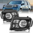 thumbnail image 6 of For 2009-2011 Honda Pilot Black Amber Halogen Headlights Assembly Pair, 6 of 14