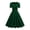 Green, variant on Women's Dress Summer Solid Color Crew Neck Mid-Length Dress Leisure Slim Fit Short Sleeve Beach Dress