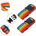 thumbnail image 3 of WOVTE 4 Iridescent adjustable Luggage Straps, Travel Suitcase Strap, Safety Travel Accessory, Personalized Suitcase Belt for Luggage Fastening, 3 of 6