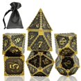 thumbnail image 1 of serony 7Pcs Polyhedral Dice Irregular Big Games Multi Colored Assortment Numbers Board Board Game Props Table Games Imitate golden Black, 1 of 6