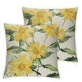 thumbnail image 2 of Nawypu Set of 2 Summer Pillow Covers Watercolor Daisy Throw Pillow Covers Hello Sunshine Summer Yellow Outdoor Décor Cushion Case Decoration for Home Couch Chair Sofa, 2 of 6