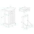 thumbnail image 2 of Yesfashion 1 Drawers 1 Compartment Tilt-Out Trash Cabinet Wooden Free Standing Trash Cabinet Recycling Cabinet 10 Gallon Laundry Hamper for Kitchen Living Room Bedroom Office, 2 of 9