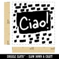 thumbnail image 2 of Ciao Hello Italian Doodle Self-Inking Rubber Stamp Ink Stamper - Pink Ink - Small 1 Inch, 2 of 7