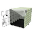 thumbnail image 3 of Geometric Dog Crate Cover, Modernistic Continuous Pattern with Pastel Tone Octagons and Squares, Easy to Use Pet Kennel Cover Small Dogs Puppies Kittens, 7 Sizes, Yellow and Pale Green, by Ambesonne, 3 of 6