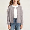 thumbnail image 5 of Besolor Toddler Girls Boy Clothes Cardigan Crewneck Button down Long Sleeve Shirts Hollow out Casual Knitted Jacket Tops(5-6 Years,Coffee), 5 of 7