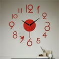 thumbnail image 1 of LINMOUA Frameless DIY Wall Mute Clock 3D Mirror Surface Sticker Home Office Decor, 1 of 4