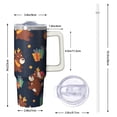 thumbnail image 2 of 30oz Holiday Tumbler with Lid and Straw, Red Snowflakes Stainless Steel Insulated Cup Gifts for Women Men, 2 of 5