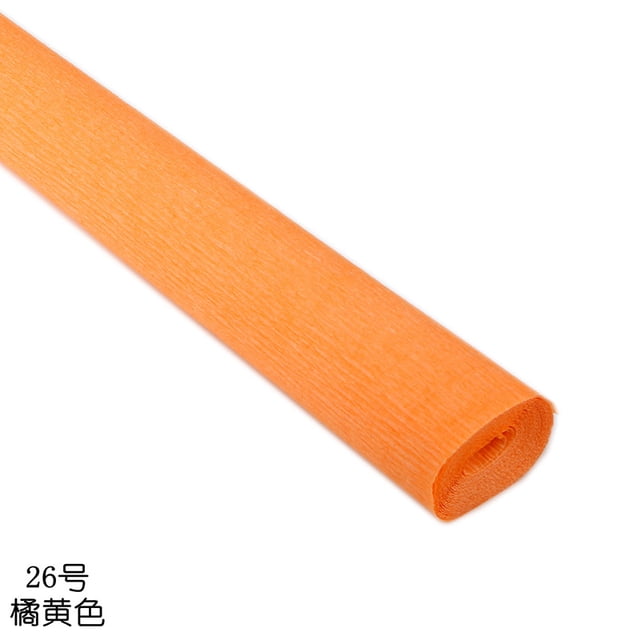 Nvzi Rollo de papel crepé italiano premium de gramaje alto, 180 gramos, color naranja brillante