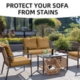thumbnail image 4 of SUKAIKEQA Outdoor Cushion Covers Set,8PCS Patio Furniture Couch Seat Slipcovers, Replacement for Sofa Sectional Chair(Cover，Only), 4 of 6
