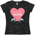 thumbnail image 3 of Inktastic World's Best Mom in Pink Heart with Flowers Women's T-Shirt, 3 of 5