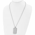 thumbnail image 5 of Stainless Steel Brushed & Polished Round Edge 2mm Dog Tag 24In Necklace (24 X 28.78) Made In China -Jewelry By Sweet Pea, 5 of 10