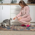 thumbnail image 4 of Kitchen Rugs and Mats Non Skid Washable Boho Brown Vintage Carpet Kitchen Mat and Rug Set,Floor Cushion Waterproof Rug,Rubber Backed Area Rugs for Kitchen Laundry, 4 of 7