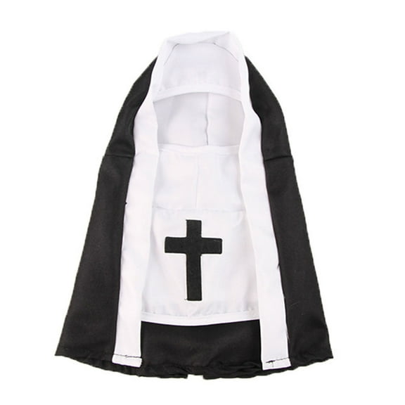 Whimsically Pet Nun Cloak Robe Dress Halloween Costume Parties Supplies For Dog Cats Photoshoots Fun Cosplay Outfits