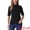 Black, variant on Women's Half Sleeve Mock Turtleneck Casual Top XS Dark Pink