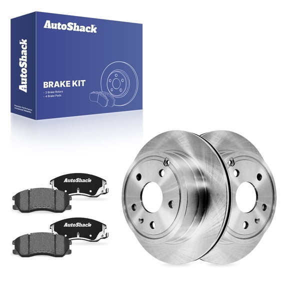 AutoShack Rear Vented Brake Rotors   Ceramic Pads 6-PC Brake Kit Replacement for 2010-2017 Chevrolet Equinox 2010-2017 GMC Terrain 11.93" (302.9 mm)