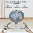 thumbnail image 5 of BEJOLO Electric Baby Swing for Infants, Portable Baby Bouncer with Remote Control,bluetooth Music, Blue, 5 of 10