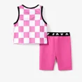 thumbnail image 3 of Disney Minnie Mouse Girls Graphic Tee with Legging Pant Shorts 2 Pieces Plaid Outfits Sporty Sets Purple Sizes 3-10Y, 3 of 6