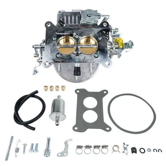NEWZQ 500 CFM 2300 Carburetor 2BBL 2-Barrel Manual Choke for 351M 1978 CJ5 CJ7 0-4412S Silver 1Pc