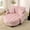 Pink, variant on 55" Irregular Design Convertible Sofa Bed, Pull-Out Loveseat Sleeper with Plush Check Cushion, Modern Loveseat Sofa Sleeper with Footrest Storage for Living Room, Black