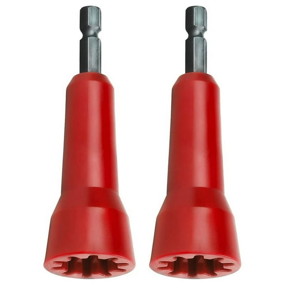 Wire Twister,Wire Twisting Tool, Twister,Spin-Twist Wire Connector Socket with 1/4 Inch Chuck,2 Pack,(Red)