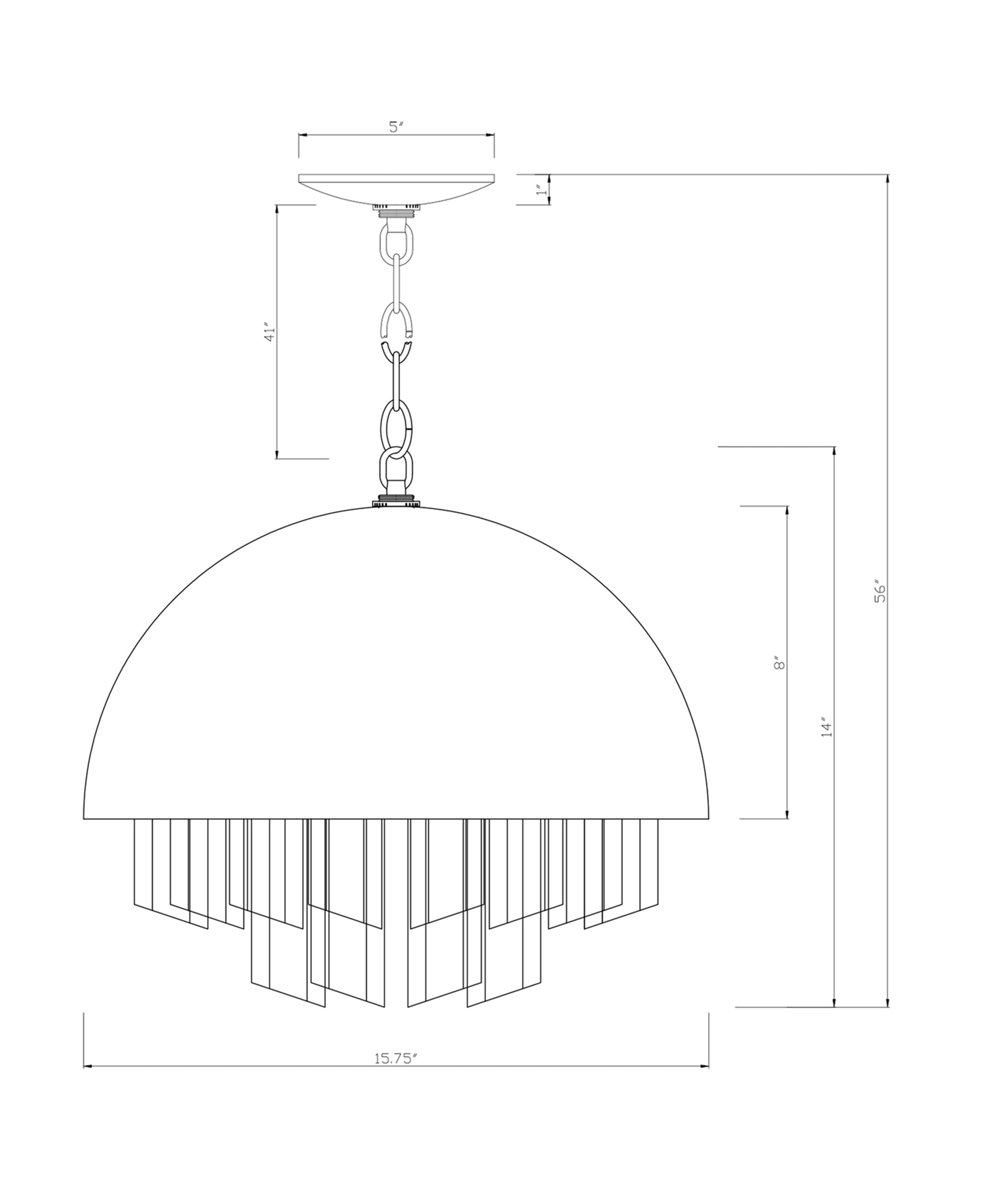 Wiskass 16 in. 4-Light Indoor Satin Gold Finish Chandelier with Light Kit