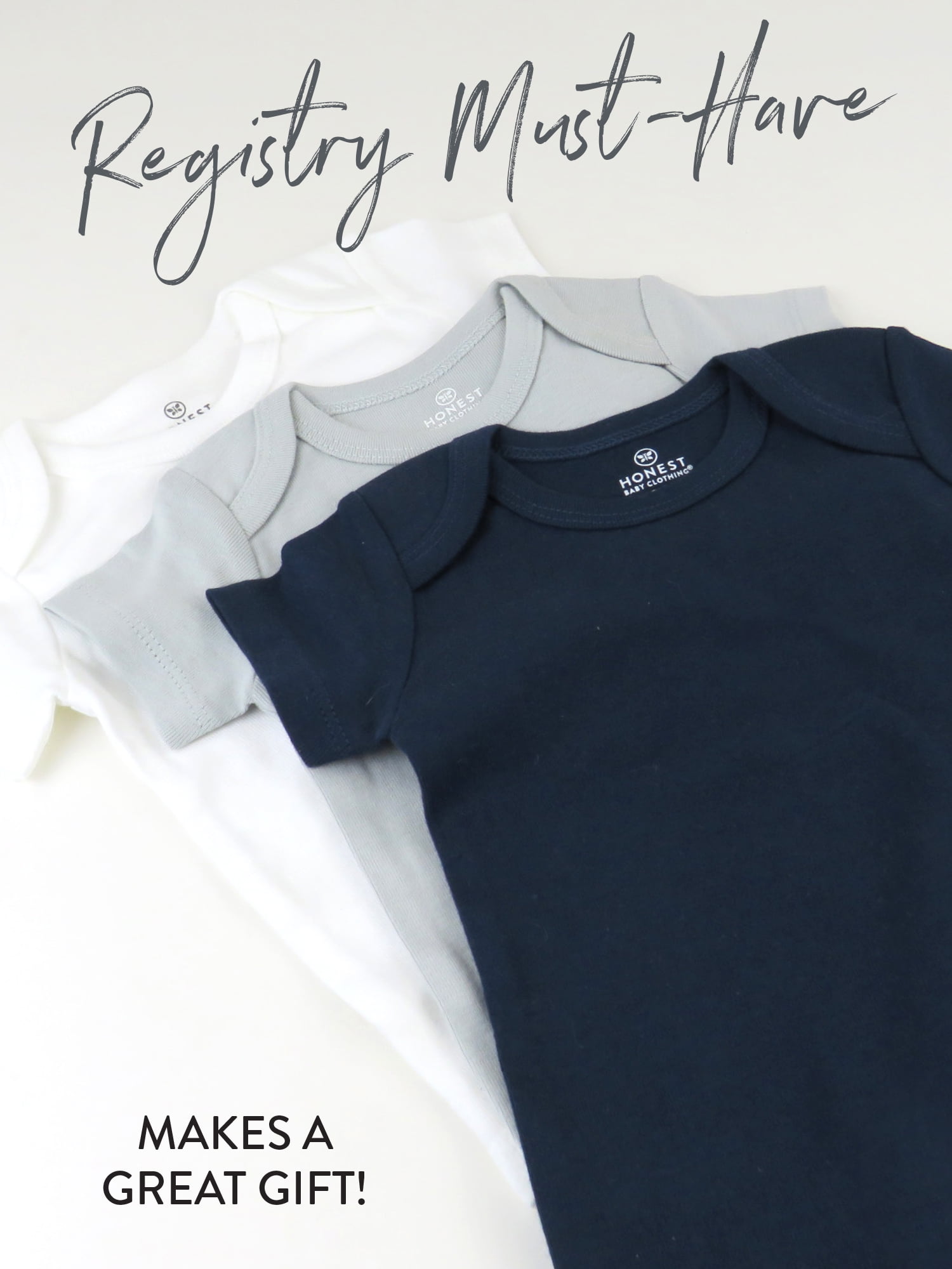 Honest Baby Clothing Baby Boy or Girl Gender Neutral Organic Cotton Short Sleeve Bodysuits, 3 Pack (Preemie-24 Months)