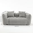 thumbnail image 5 of Oversized Bean Bag Chair Filled with High-Density Foam, Bean Bag Couch Floor Sofa Loveseat Sofa with Soft Chenille Cover, Fluffy and Lazy Sofa for Games, Reading, Watching TV, Grey, 5 of 9