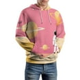 thumbnail image 5 of Astronaut Exploring Planets Men's Women Vintage 3D Hooded Sweatshirt - All-Season Loose Fit Streetwear, 5 of 6