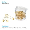 thumbnail image 3 of Unique Bargains 2 Inch Metal Sewing Pins Safety Pins with Box for Office Home Gold Tone 60 Pack, 3 of 4