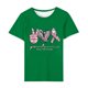 thumbnail image 4 of Fiudx Camisas de Mujer Camiseta de Manga Corta Holgada con Cuello Redondo y Estampado Informal a La Moda para Mujer, 4 of 4