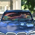 thumbnail image 4 of Cat Space Rainbow Planet Car Windshield Sun Shade Foldable Car Front Window Visor Heat and UV Protection 57x31.5, 4 of 8