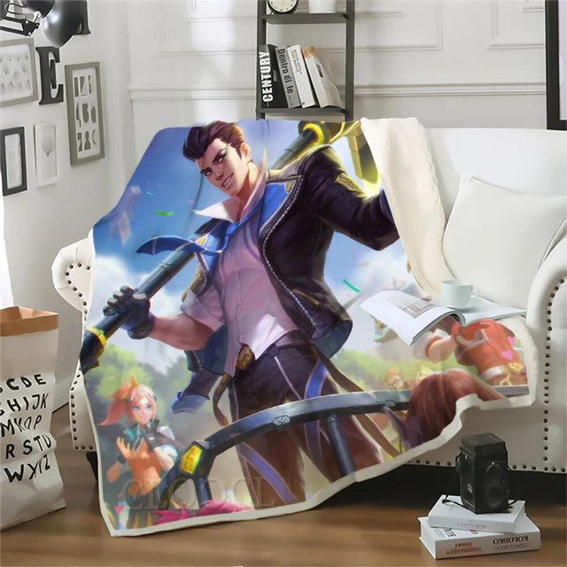 CLOOCL Ahri KDA Prestige Edition-Manta impresa a la moda para sofá, para cama colcha, hogar, adolescentes y adultos