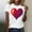 White, variant on asdoklhq Valentine's Day Graphic Tees Women's Round Neck Print Casual Print Short Sleeved Short Sleeved Round Neck Top/shirt White 4X