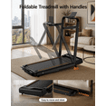thumbnail image 2 of 4-in-1 Foldable Walking Pad Treadmill with 16% Incline, 2.5HP Quiet Motor, Handles & 330 lb Capacity - Ideal for Home & Office Use Deep Black, 2 of 7