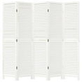 thumbnail image 4 of vidaXL Room Divider 5 Panels White Solid Wood Paulownia, 4 of 7