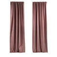 thumbnail image 5 of 3S Brother's Solid Luxury Matte Velvet Soft Curtains Set of 2 Panels Hanging Back Tap & Rod Pocket Home Décor Bedroom Kitchen Office Windows Room Darkering ( Rose-52"x72"), 5 of 6