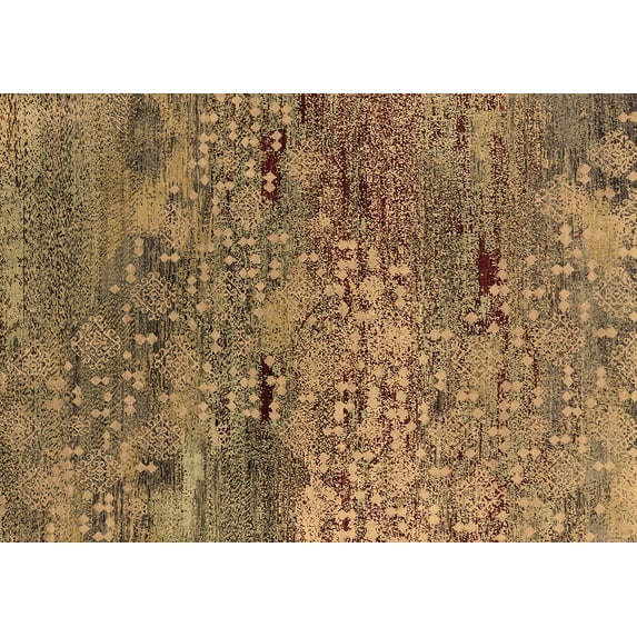 Ahgly Company Indoor Rectangle Oriental Brown Industrial Area Rugs, 4' x 6'