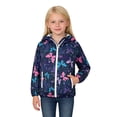 thumbnail image 2 of Kiijoy Girls Hooded Rain Jacket Kids Cute Butterfly Lightweight Windbreaker, 5-6 Years, 2 of 5