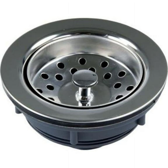 Stainless Steel Kitchen Push-In Strainer with Basket, Chrome