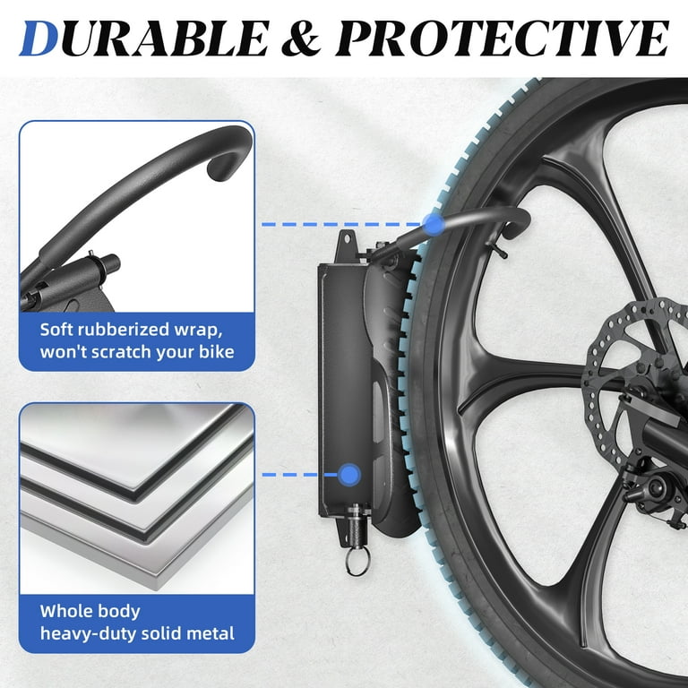 Swivel Wall Mount Bike Rack with No-Scratch Protection photo 6